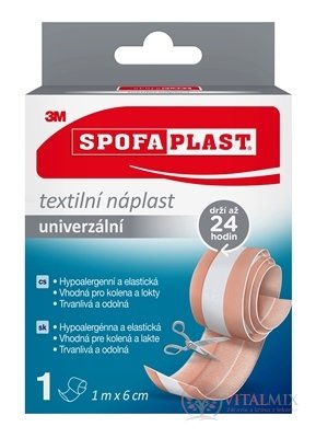 3M SPOFAPLAST č.154 Textilní náplast univerzální, rychloobvaz, 1m x 6cm, 1x1 ks