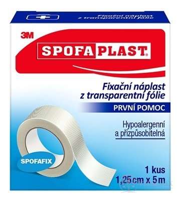 3M Spofaplast č.431 Fixační náplast 1,25cm x 5m, z netkané textilie, cívka 1x1ks