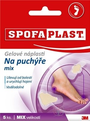 3M Spofaplast č.913 Gelové náplasti na puchýře, mix velikostí a tvarů, 1x5 ks