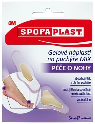 3M SPOFAPLAST č.913N Gelové náplasti na puchýře, mix velikostí a tvarů, 1x5 ks