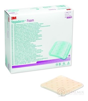 3M TEGADERM Foam (90601) pěnové krytí na rány, neadhezivní, 10x10 cm, 1x10 ks