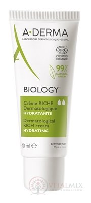 A-DERMA BIOLOGY VÝŽIVNÝ krém HYDRATAČNÍ 24 h hydratace suché pleti 1x40 ml