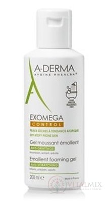 A-DERMA EXOMEGA CONTROL GEL MOUSSANT ÉMOLLIENT zvláčňující pěnivý gel 1x200 ml