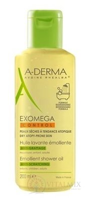 A-DERMA Exomega CONTROL Huila Lavante ÉMOLLIENTE zlváčňujúci sprchový olej 1x200 ml