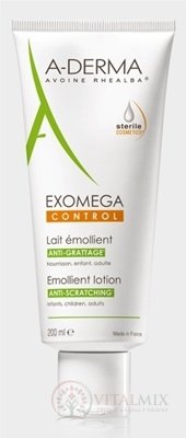 A-DERMA Exomega CONTROL LAIT Emollient DEFI Emoliencia mléko &quot;proti škrábání&quot; 1x200 ml