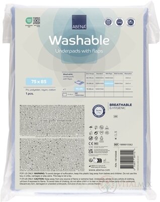 ABENA Washable pratelná podložka se záložkami 75x85 cm, 1x1 ks