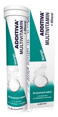 Additiv MULTIVITAMIN + Minerál, Mango tbl eff 1x20 ks