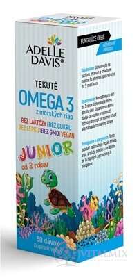 Adelle Davis OMEGA 3 z mořských řas JUNIOR tekuté (50 dávek) 1x50 ml