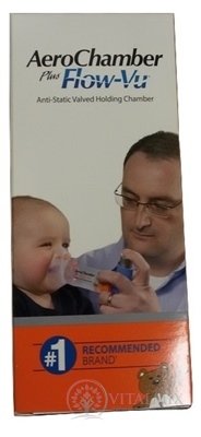 AeroChamber Plus nástavec inhalační oranžový, s maskou pro děti od 0 -12 měsíců 1x1 ks