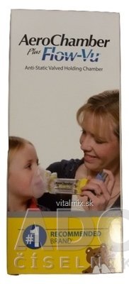AeroChamber Plus nástavec inhalační žlutý, s maskou pro děti od 6 měsíců-5 let, 1x1 ks
