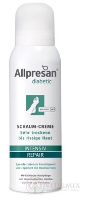 Allpresan diabetic Intensive Repair krémová pěna, pro velmi suchou až popraskanou pokožku, 1x125 ml