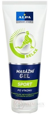 ALPA Sportstar GEL MASÁŽNÍ SPORT relax - po výkonu 1x210 ml