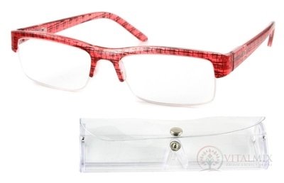 American Way brýle na čtení FLEX červeno-černé +3.50 + pouzdro 1 ks, 1x1 set