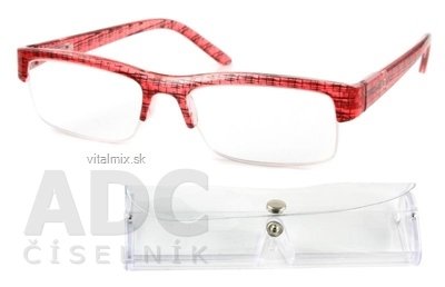 American Way brýle na čtení FLEX červeno-černé +3.00 + pouzdro 1 ks, 1x1 set