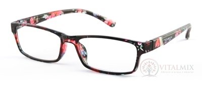 American Way brýle na čtení FLEX černo-květinové +1.00, 1x1 ks