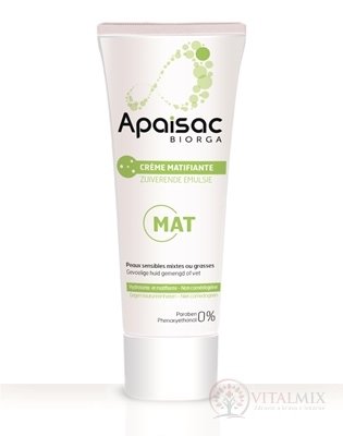 Apaisac BIORGA Matující krém zelená řada (Mattifying Cream) 1x40 ml