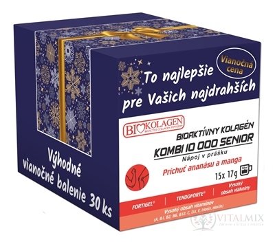 asp BIOAKTIVNÍ KOLAGEN KOMBI SENIOR Vánoce nápoj v prášku, sáčky 30x17 g (510 g)