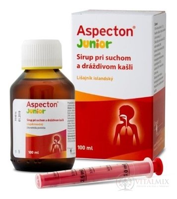 Aspecton Junior sirup při suchém a dráždivém kašli s islandským lišejníkem 1x100 ml