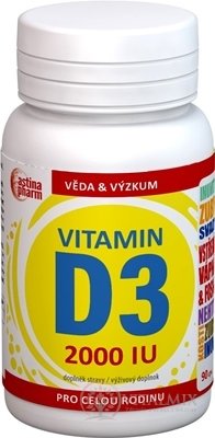 Astin Pharm Vitamin D3 2000 IU cps 1x90 ks