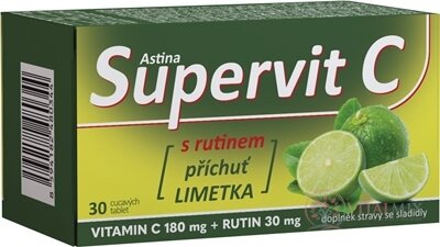 Astina Supervit C s rutinem cucavé tablety příchuť limetka 1x30 ks