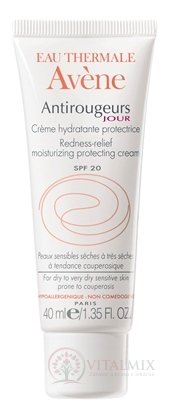 AVENE ANTIROUGEURS JOUR CREME SPF20 denní krém proti zčervenání 1x40 ml