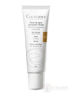 AVENE Couvrance FDT CORRECTEUR Fluid MIEL tekutý krycí make-up SPF20 - tmavý odstín (inovace) 1x30 ml