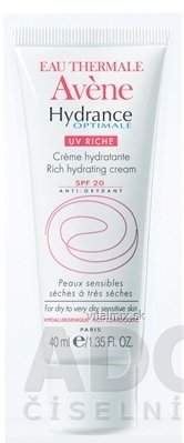 AVENE Hydrance optimálně RICHE SPF20 hydratační krém na suchou pleť s ochranným faktorem 1x40 ml