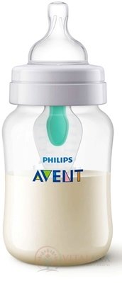 AVENT LÁHEV PP Airfree 260 ml poloprůhledná, extra měkký dudlík pomalý průtok 2 otvory, 1x1 ks