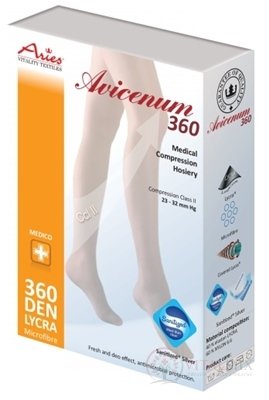 AVICENUM 360 Lýtkové punčochy, Micro velikost LL (původně 3D), II.KT, Sanitized, otevřená špice, tělové, 1x1 pár