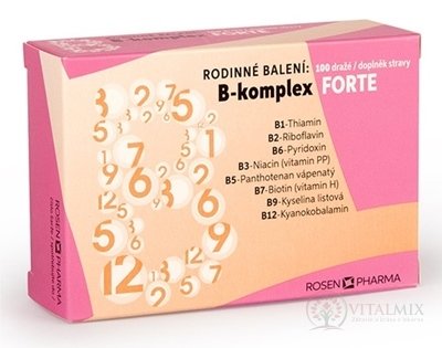 B - Komplex FORTE RODINNÉ balení - RosenPharma dražé 1x100 ks