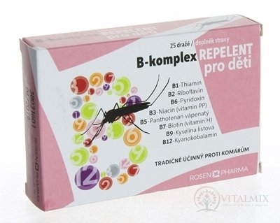 B - komplex REPELENT pro děti - RosenPharma tbl (dražé) 1x25 ks