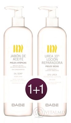 Babe TĚLO Balíček Suchá pokožka OMEGA SPRCHOVÝ GEL 1x500ml + UREA 10% TĚLOVÉ MLÉKO 1x500ml, 1x1 set