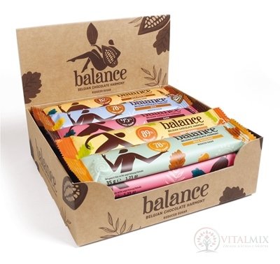 BALANCE ČOKOLÁDA MIX TYČINEK belgická, se sladidlem ze stévie 20x35 g