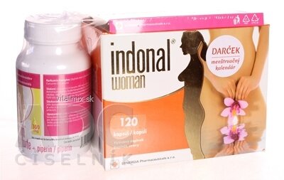 Balíček pro intimní pohodu Indonal žena cps 120 + Kurkumin komplex cps 60 + Indonal forte cps 10, 1x1 set