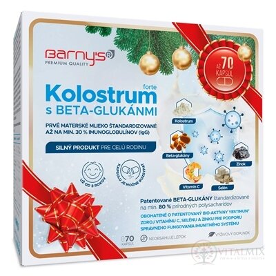 Barnys KOLOSTRUM s beta-glukany forte cps (zvýhodněné balení) 1x70 ks