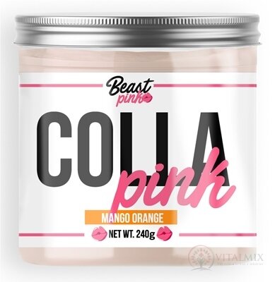 BeastPink COLLA Pink prášek pro přípravu nápoje, příchuť mango a pomeranč, 1x240 g