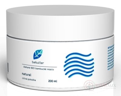 Bebutter šl.BIO bambucké máslo Natural krémový tělový balzám, citlivá pokožka, 1x200 ml