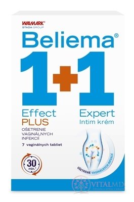 Beliema Effect PLUS + Expert Intim krém 1+1 vaginální tablety 7 ks + intimní krém 30 ml, 1x1 set