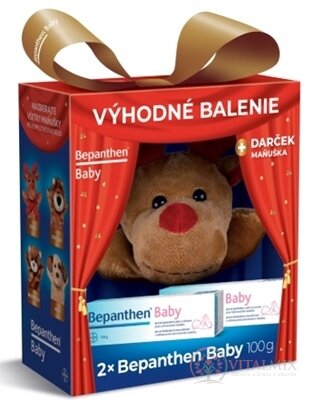 Bepanthen Baby mast 2x100 g + dárek: plyšák maňásek, 1x1 set