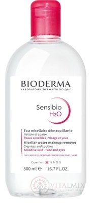 BIODERMA Sensibio H2O (V2) micelární voda pro citlivou pleť (inov. 2021) 1x500 ml