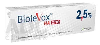 BIOLEVOX HA ONE 2,5% intraartikulární roztok s obsahem hyaluronátu sodného v předplněné stříkačce s jehlou 1x4,8 ml