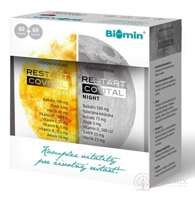 Biomin RESTART COVITAL Day cps 60 ks + Night cps 60 ks, 1x1 set