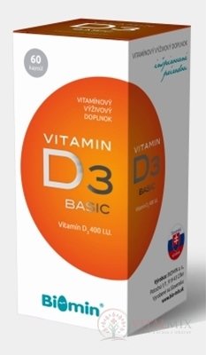 BIOMIN VITAMIN D3 BASIC 400 IU cps 1x60 ks