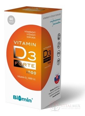 BIOMIN VITAMIN D3 FORTE 1000 IU cps 1x60 ks