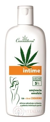 Cannaderm intimní mycí emulze pro intimní hygienu 150 + 50 zdarma (200 ml)