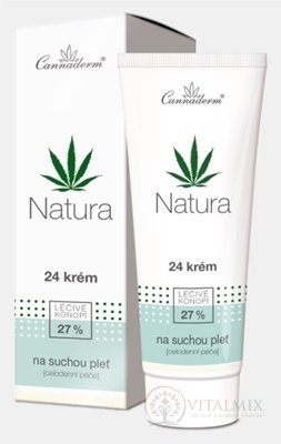 Cannaderm NATURA celodenní 24 krém na suchou pleť, 1x75 g