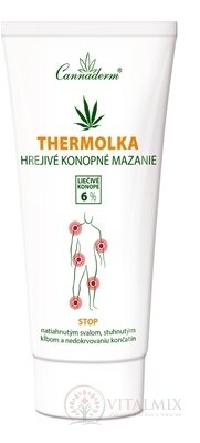 Cannaderm THERMOLKA hřejivé mazání na svaly a klouby 1x200 ml