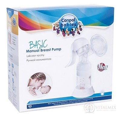 Canpol Babies BASIC Manuální odsávačka mateřského mléka, 1x1 set