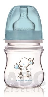 Canpol Babies Little Cutie Láhev 120 ml plast, široká, antikolikový dudlík (0 m +) 1x1 set