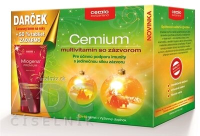 Cemio Cemium multivitamin se zázvorem tbl 80 + 40 (50% zdarma) (120 ks) + dárek 2015 (krém na ruce), 1x1 set